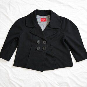 ELLE Cropped Double‑Breasted Coat black S
